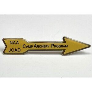 VTG 2.5" Light Yellow CAA NAA JOAD Camp Archery Program Club Arrow Pin PINBACK